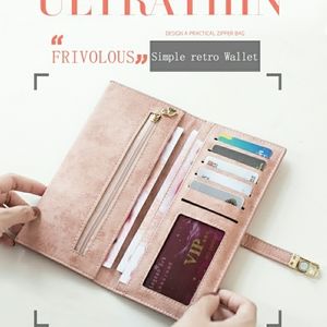 Womens Clutch Purse Ultra-thin  Long Wallet for Women